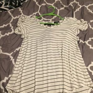 Stripe blouse with back now